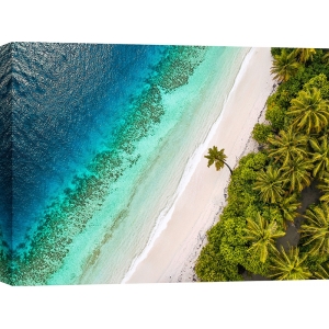 Quadro, stampa su tela mare. Spiaggia tropicale, vista dal cielo