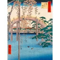 Art print, Wisteria at Kameido Tenjin Shrine by Ando Hiroshige