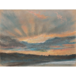Art print and canvas, Sunset by Eugene Delacroix
