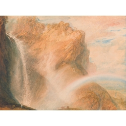 Art print, Upper Fall of the Reichenbach, Rainbow by William Turner