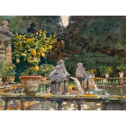 Kunstdruck, Villa di Marlia, Lucca, Brunnen von John Singer Sargent