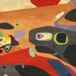 Cuadro abstracto en lienzo, New Directions II (detalle) de Alex Ingalls