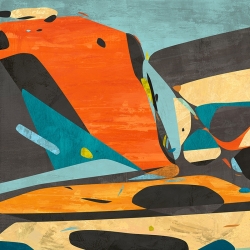 Cuadro abstracto en lienzo, Akira I de Alex Ingalls