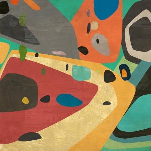 Tableau abstrait multicolore, Party like Crazy I de Alex Ingalls