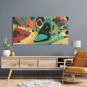 Abstract art print and canvas, Colorful Party by Alex Ingalls