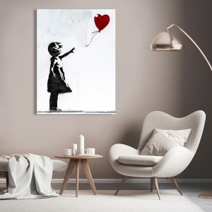 Tableau Banksy jeune fille avec un ballon Great Eastern Street