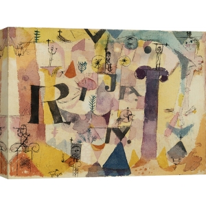 Cuadro abstracto en canvas. Paul Klee, Stylish Ruins (detalle)