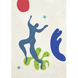 Tableau femme style Matisse, Jouer avec les vagues III
