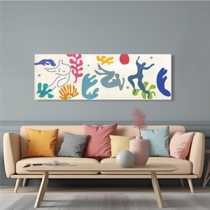 Affiche style Matisse, Jouer dans les vagues de Atelier Deco