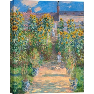 Tableau sur toile Claude Monet, Le jardin de l'artiste à Vétheuil