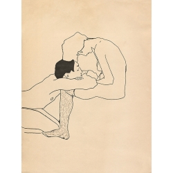 Kunstdruck, Leinwandbilder, Liebespaar von Egon Schiele