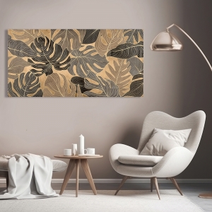 Print with leaves, Jungle Panel IV by Eve C. Grant
