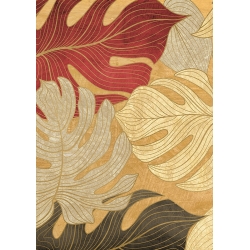 Moderne Leinwanddruck mit Blättern, Jungle Panel III (detail)