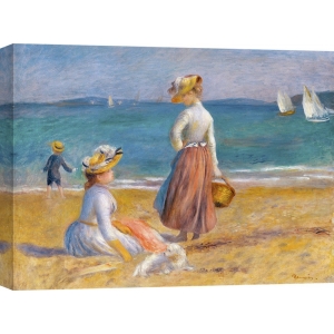 Tableau sur toile. Pierre-Auguste Renoir, Femmes sur la plage