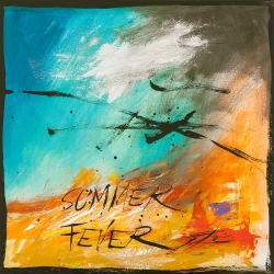 Tableau abstrait coloré sur toile, Summer Fever de H. Romero