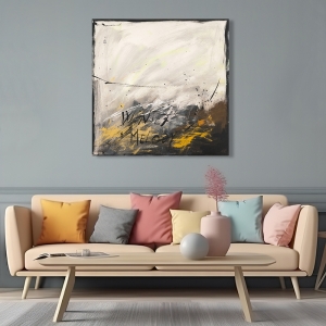 Abstract modern print and canvas, Winter Melody by H. Romero