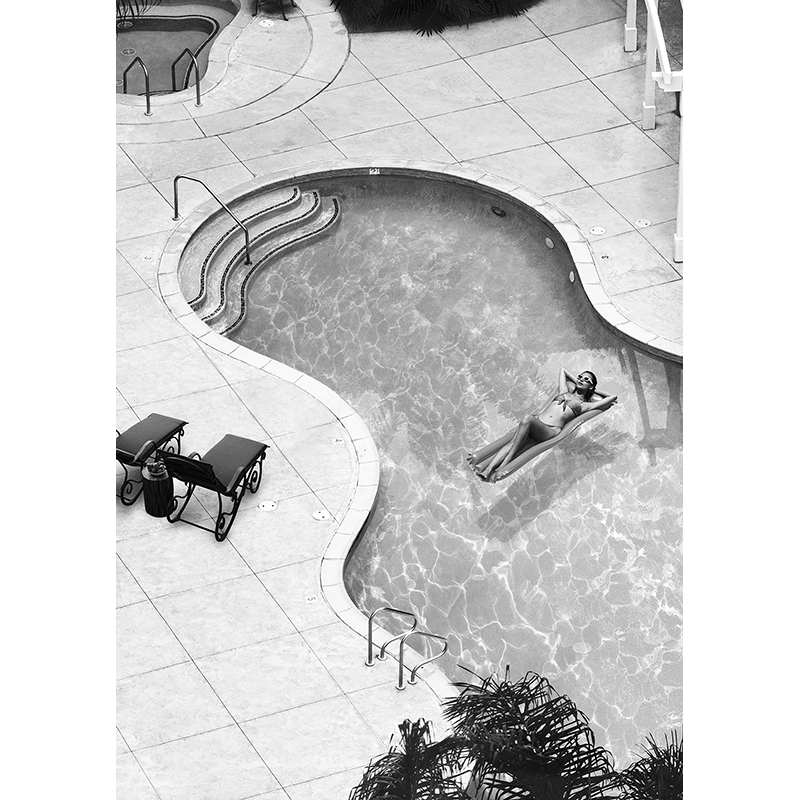 Quadro foto artistica piscina. Haute Photo Collection, La piscine #3 BW