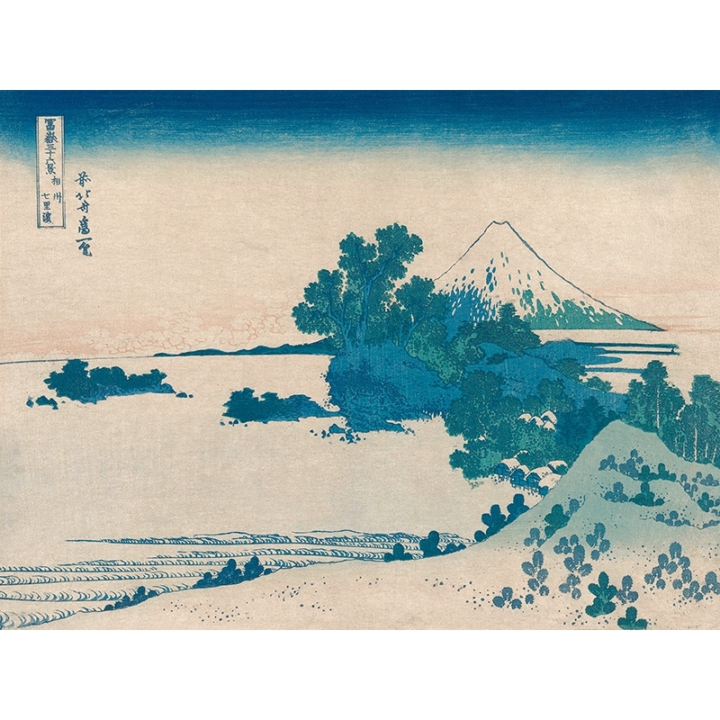 Japanischer Kunstdruck, Hokusai, Sieben-Meilen-Strand in Sagami