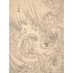 Quadro, stampa giapponese. Katsushika Hokusai, Onda