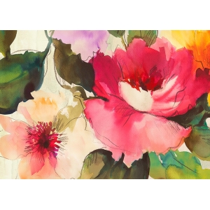 Quadro fiori moderno, stampa su tela. Kelly Parr, Duetto