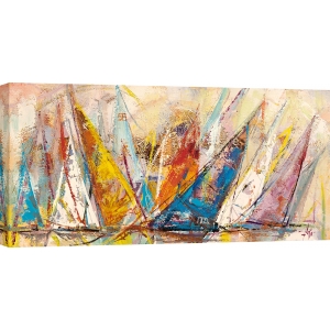 Quadro barche a vela, stampa su tela. Luigi Florio, Vele in gara