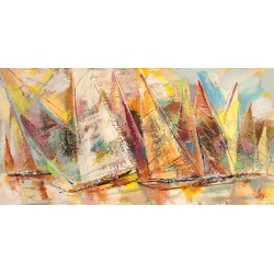 Cuadro en lienzo y lámina, Velas de regata de Luigi Florio