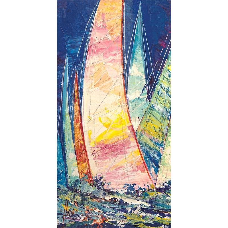 Art print and canvas, Multicoloured sails III by Luigi Florio