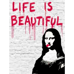 Street art print, Life is beautiful by  Masterfunk Collective
