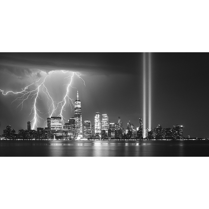 Cuadro foto New York, A Tribute in Light, NYC (blanco y negro)
