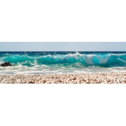 Art print and canvas, Wave on Pebbles Beach by Pangea Images