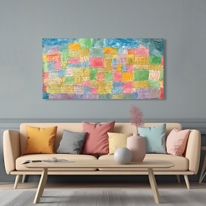 Tableau sur toile, affiche, Paysage coloré de Paul Klee