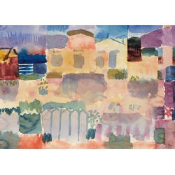 Quadro, stampa su tela, Paul Klee, Il giardino di St. Germain, Tunisi