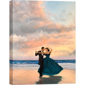 Tableau style Vettriano, Dansant sur la plage (détail) de Benson