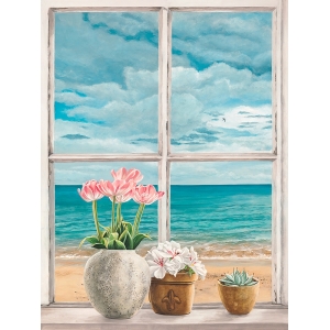 Art print and canvas, A window on the sea I by Remy Dellal