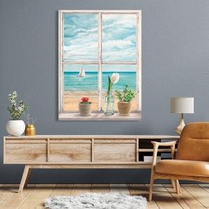 Art print and canvas, A window on the sea II by Remy Dellal