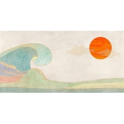 Scandinavian art print, The Big Wave (detail) by Sayaka Miko