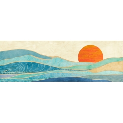 Cuadro escandinavo en lienzo, Ola de marea de Sayaka Miko