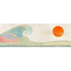 Minimalist print and canvas, The Big Wave by Sayaka Miko