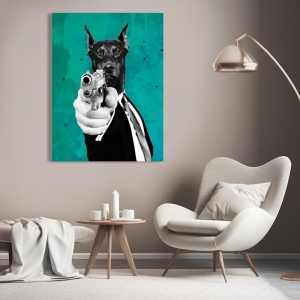 Moderne Leinwandbilder mit Hunden, Reservoir Dogs I von VizLab