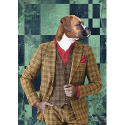 Cuadro perro vestido, Gentleman #1 de VizLab