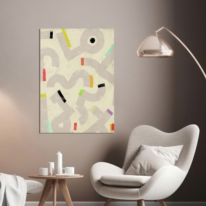 Cuadro abstracto minimalista en lienzo, Funky Signs II de Kaj Rama