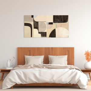 Neutral abstract art print and canvas, Pale Winter by Steve Roja
