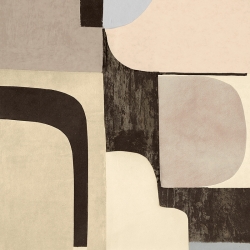 Abstrakter Kunstdruck neutralen Farben, Pale Winter I von Steve Roja